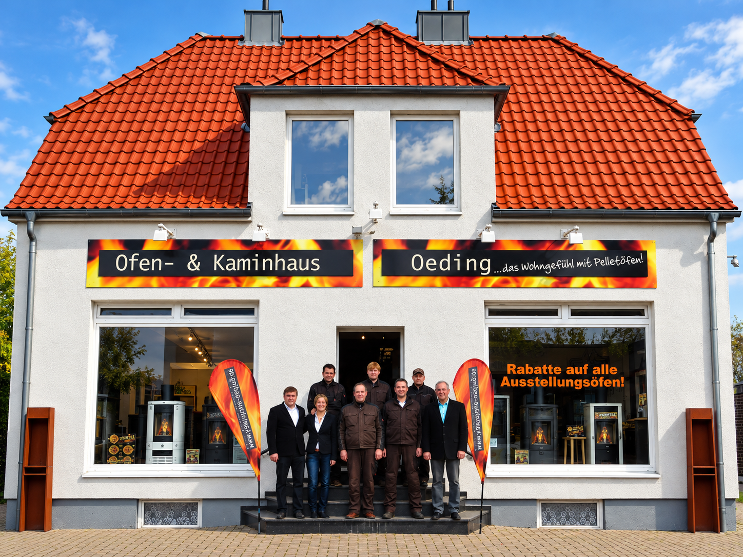 Ladengeschäft des Ofen- und Kaminhauses Oeding an der Jakobistraße